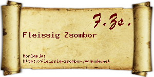 Fleissig Zsombor névjegykártya